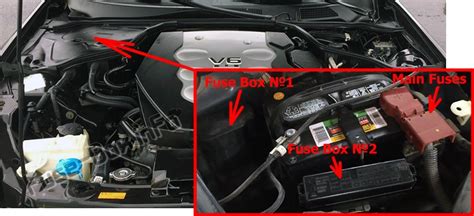 where is fuse block junction box g35 infiniti 2007|The fuse box location on a 2007 Infiniti G35 .